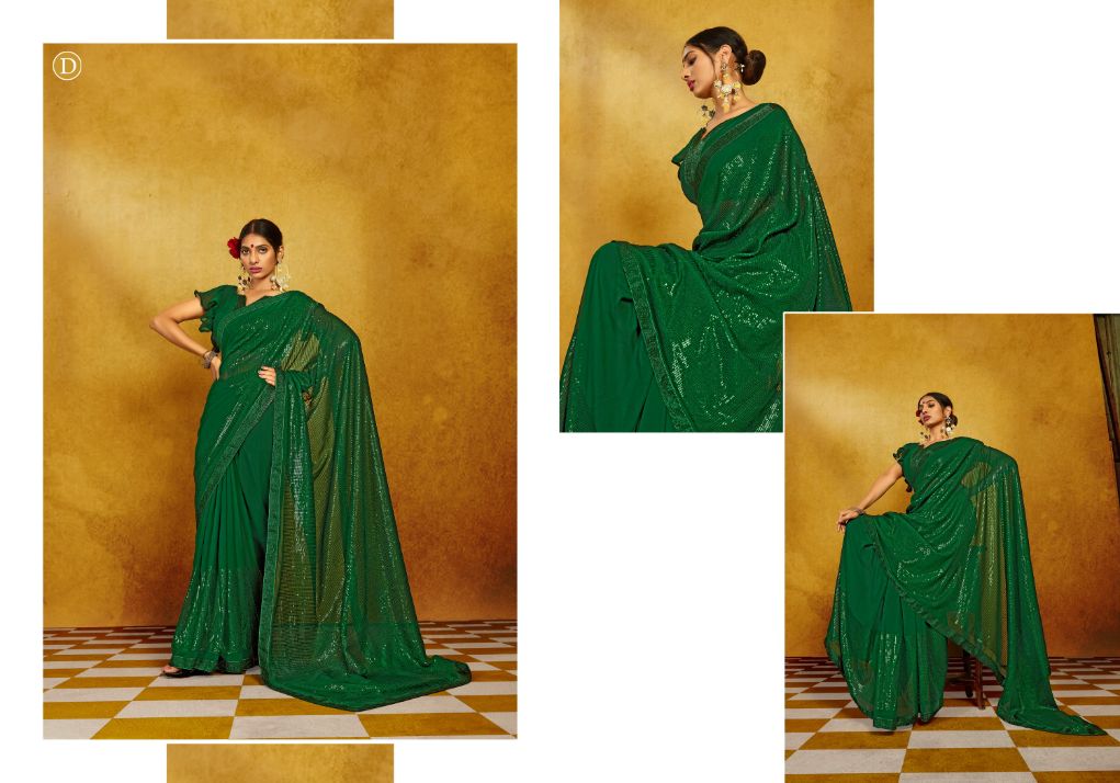 Ynf Adani Sequence Fancy Party Wear Heavy Georgette Saree Collection